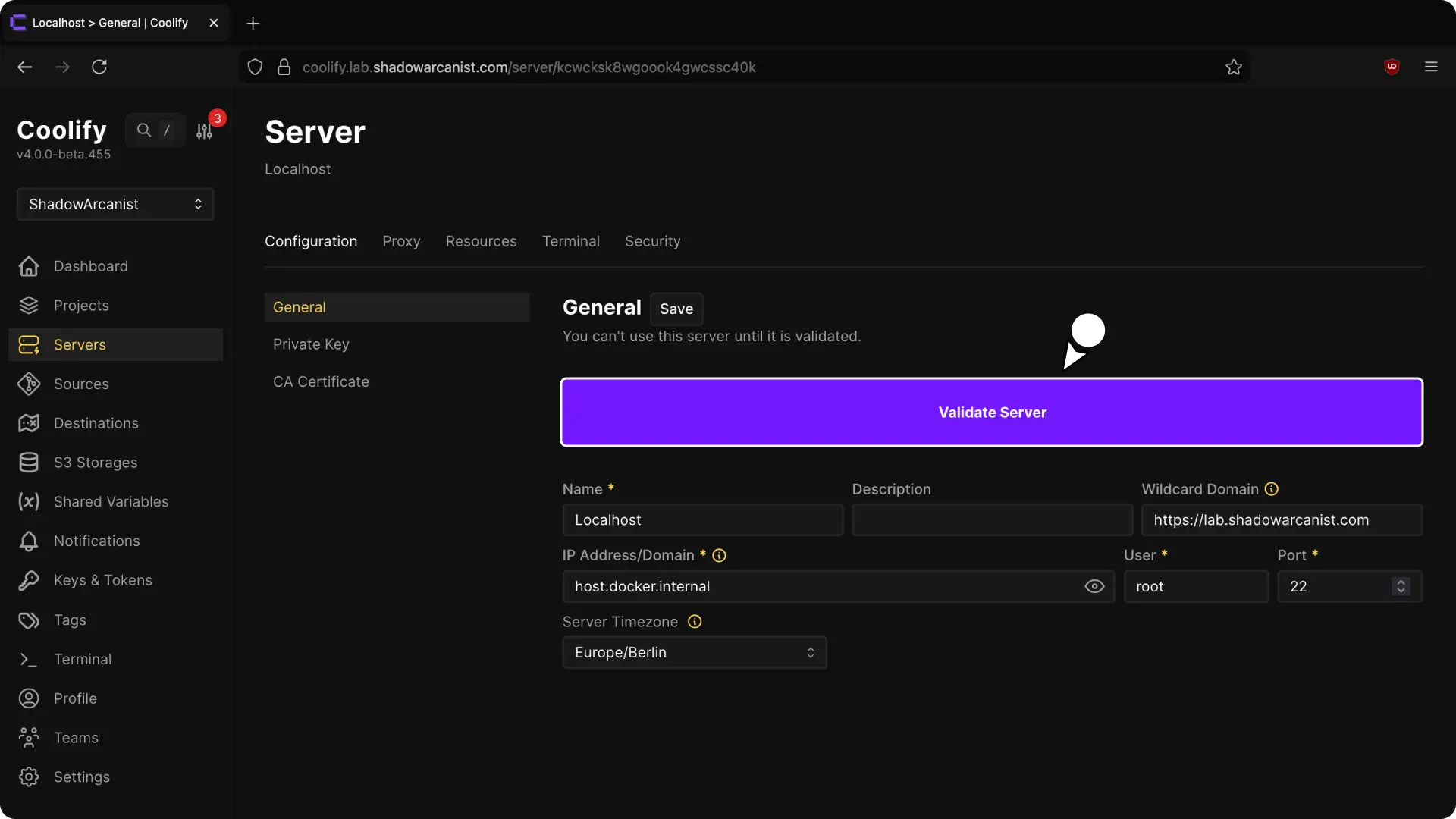 Validar servidor e instalar o Docker Engine